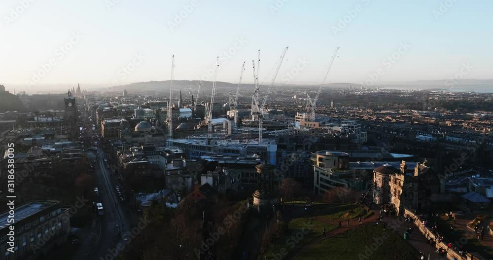 View of the city of Edinburgh from above View of the city of Edinburgh from above