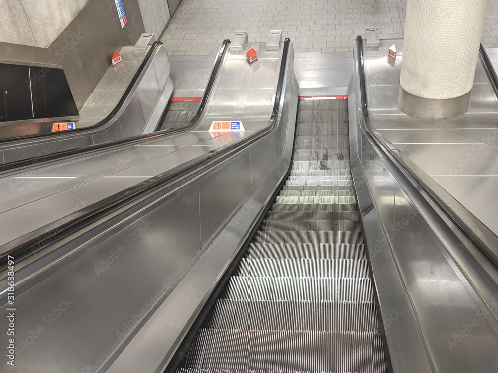 escalator in london underground escalator in london underground