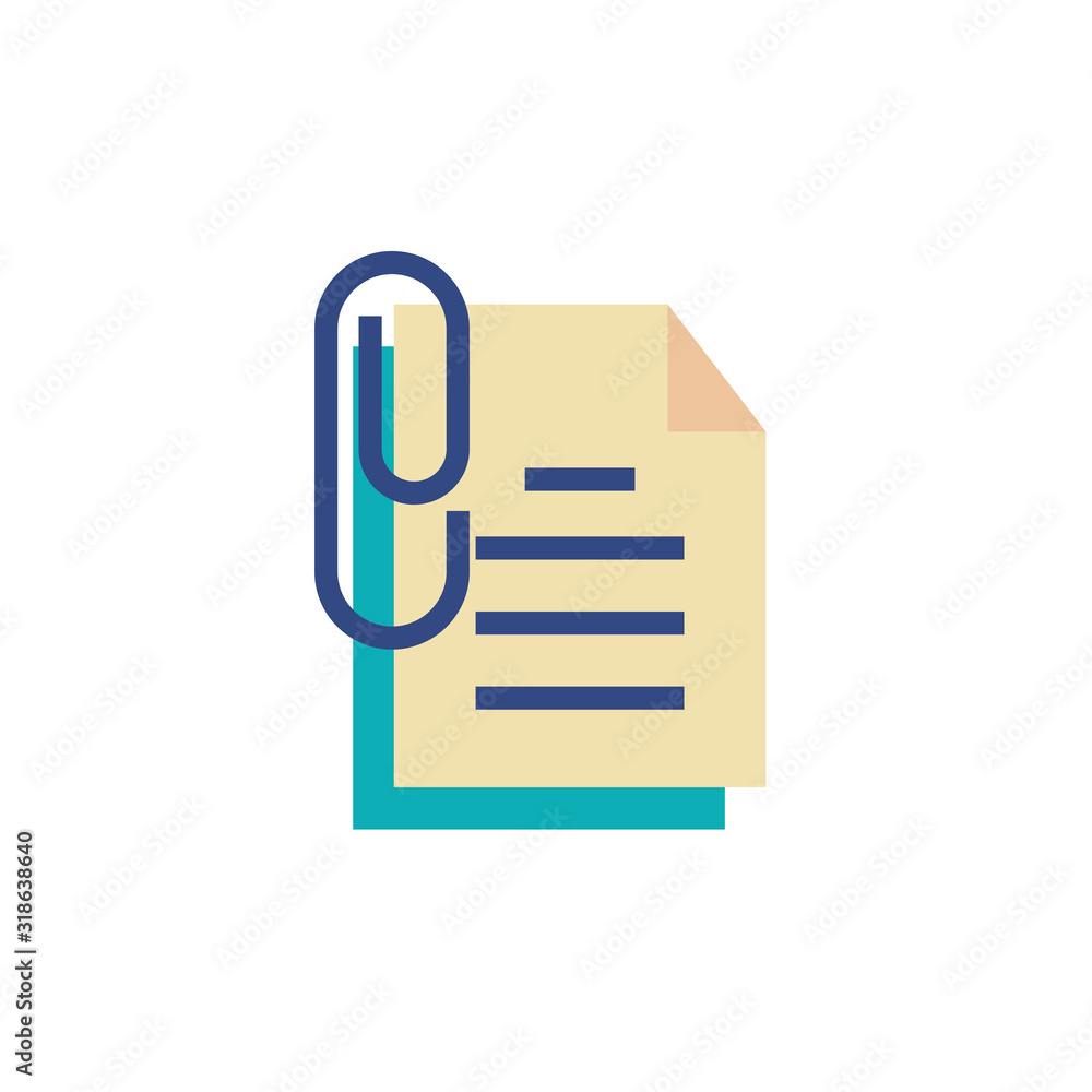Isolated data document and clip vector design Isolated data document and clip vector design