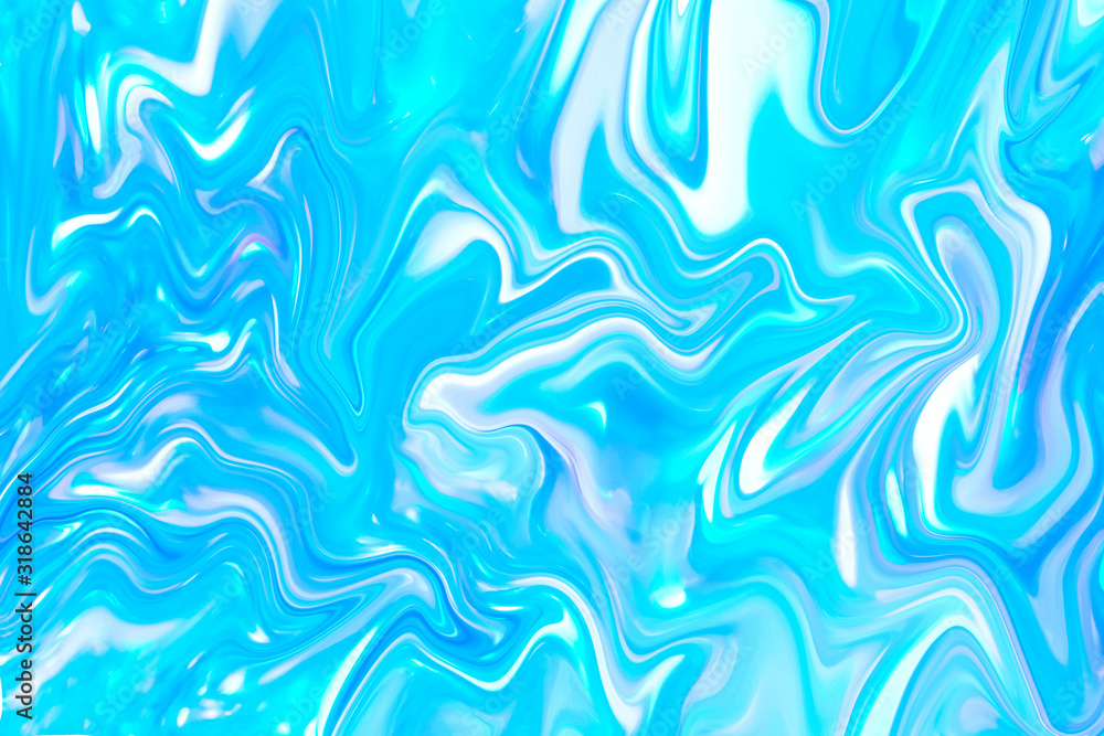 unique digital fluid art technique golografic background in trendy pastel colors