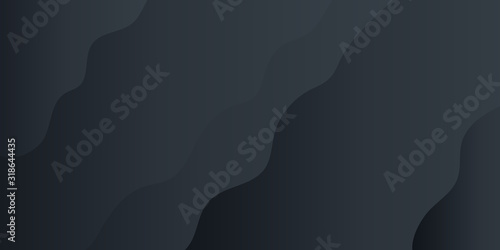 Fototapeta Naklejka Na Ścianę i Meble -  Abstract background black gradient for presentation design. Modern vector Illustration with wave effect. Suit for business, corporate, institution, conference, party, festive, seminar, and talks.
