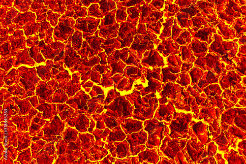 The lava drought in dry ground, Concept lava drought. photo