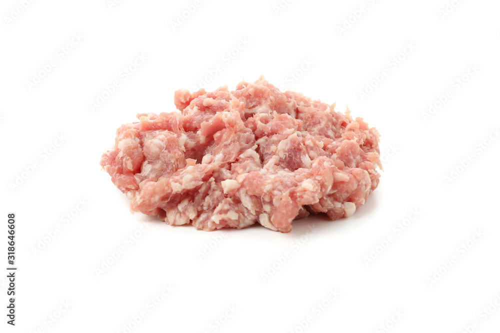 Tasty minced meat isolated on white background Tasty minced meat isolated on white background