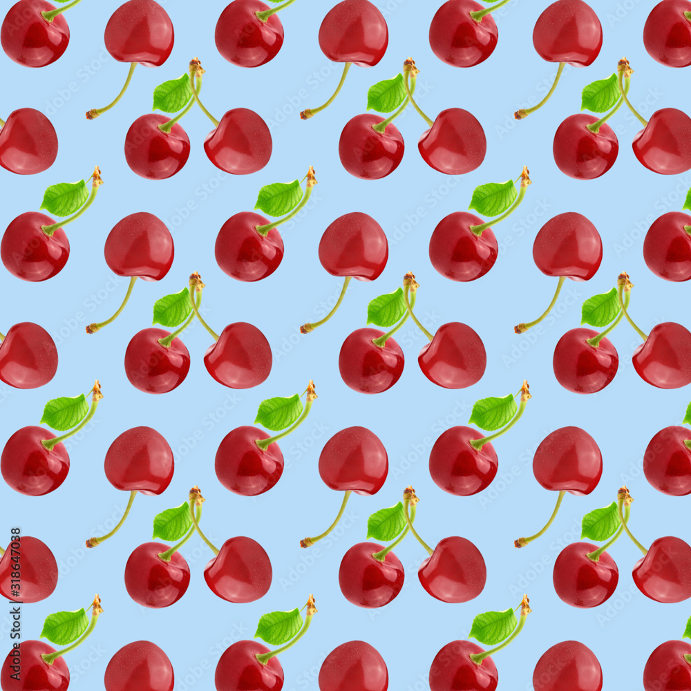 Pattern of fresh ripe fruit isolated on soft pink color texture Pattern of fresh ripe fruit isolated on soft pink color texture