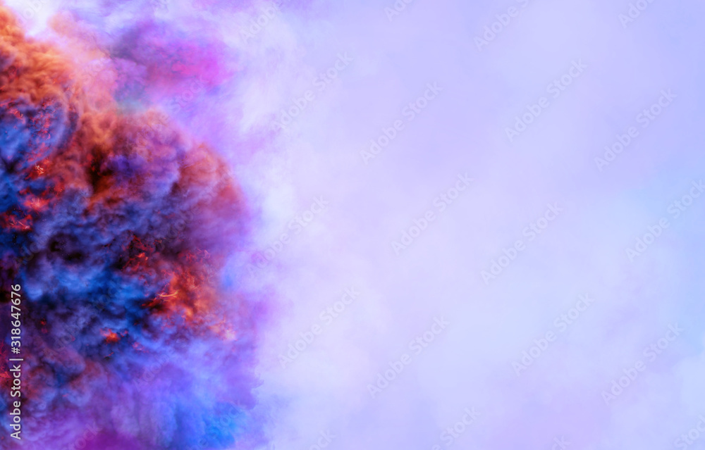 Abstract clouds of misty color fog, smoke, mist colorful texture 3D background. Colored fume steam effect, explosion, dust, vape smoke abstract fog clouds design for flyer, cover, poster, banner, web Abstract clouds of misty color fog, smoke, mist colorful texture 3D background. Colored fume steam effect, explosion, dust, vape smoke abstract fog clouds design for flyer, cover, poster, banner, web