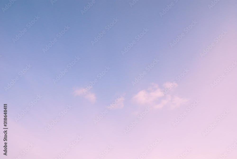 light blue and pink sky at dawn