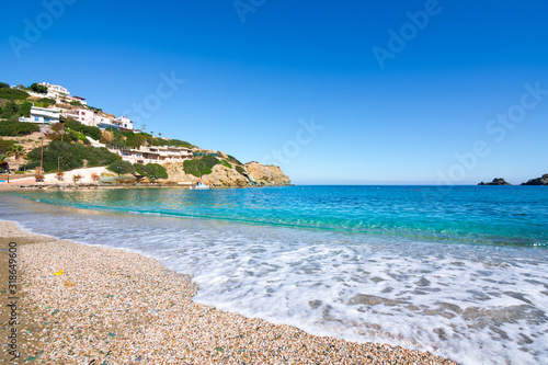 The small village of Made with unique beaches near famous resort of Agia Pelagia, Heraklion, Crete, Greece. photo