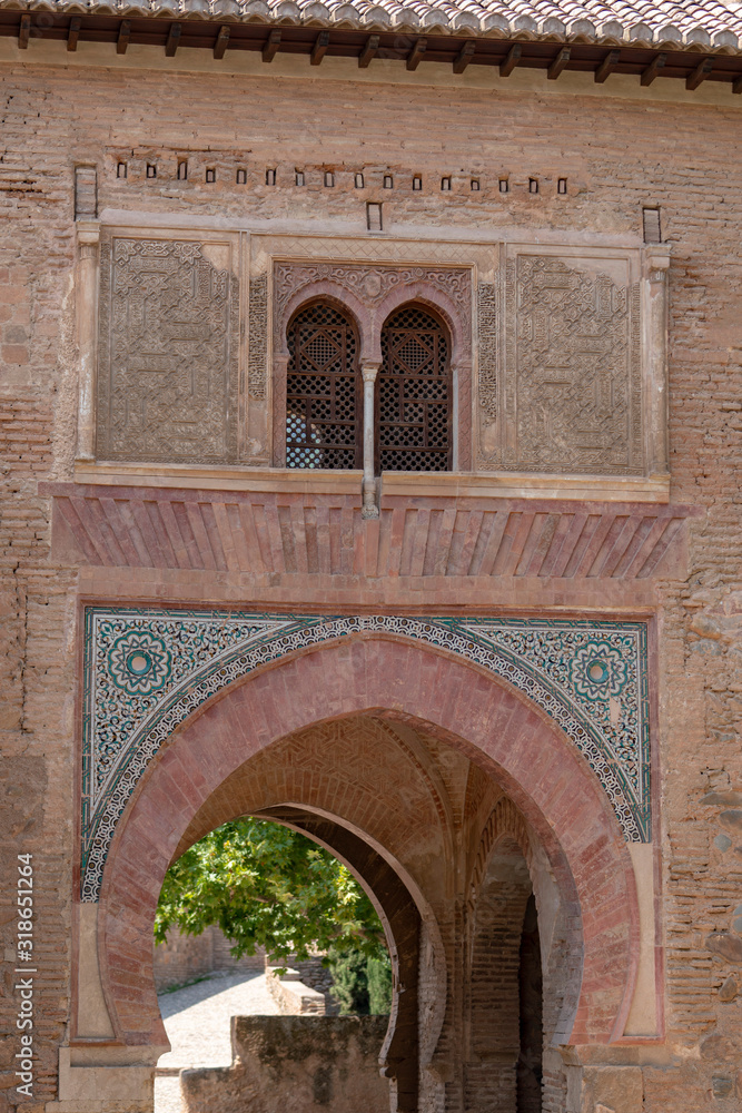Alhambra facade an entrance, Museum of Fine Arts of Granada, spain