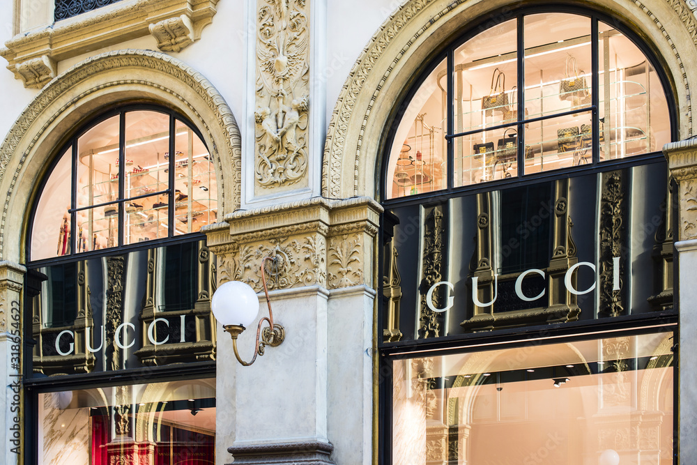 Milan, Lombardy, Italy, 04/27/2019. Louis Vuitton shop at the Galleria  Vittorio Emanuele II in Milan. The gallery, built in neo-Renaissance style  at Stock Photo - Alamy