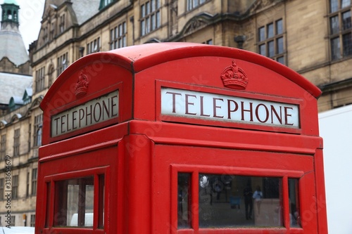 Sheffield UK telephone booth © Tupungato