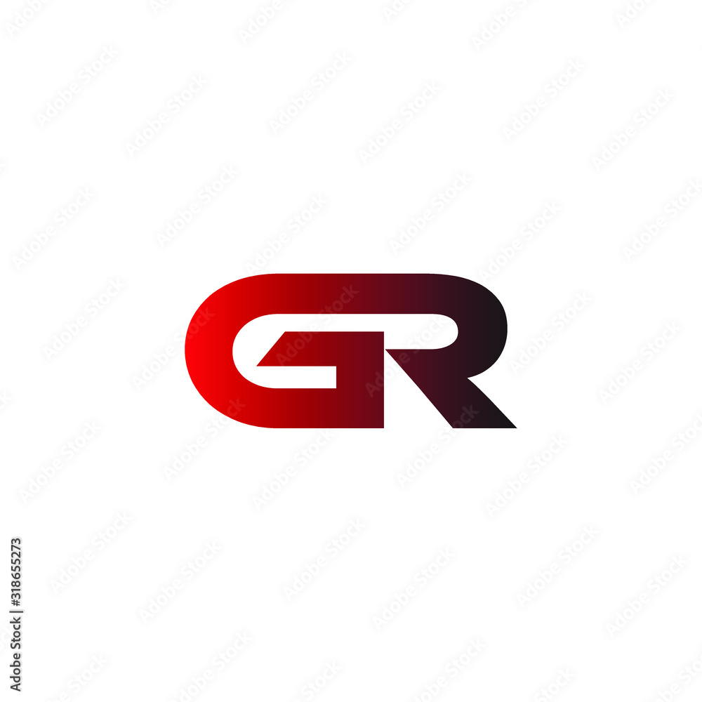 GR letter logo design in white background GR letter logo design in white background