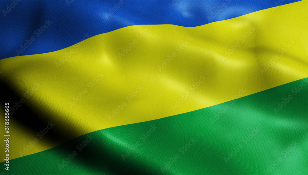 3D Waving Colombia City Flag of San Cristobal Closeup View 3D Waving Colombia City Flag of San Cristobal Closeup View