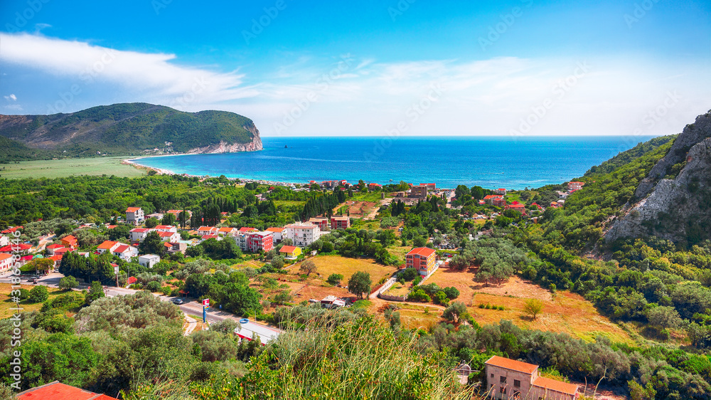 Beautiful view on Buljarica Beach in Montenegro