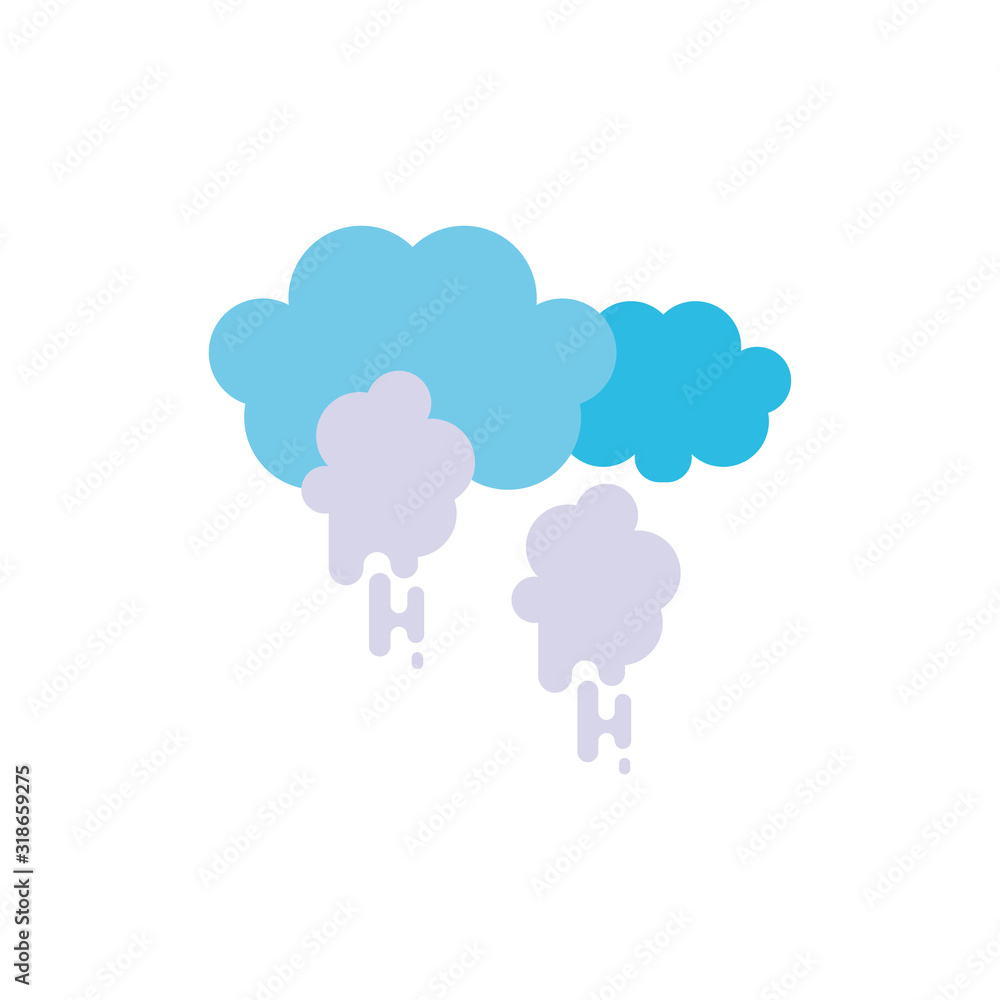 Isolated clouds and smoke vector design Isolated clouds and smoke vector design