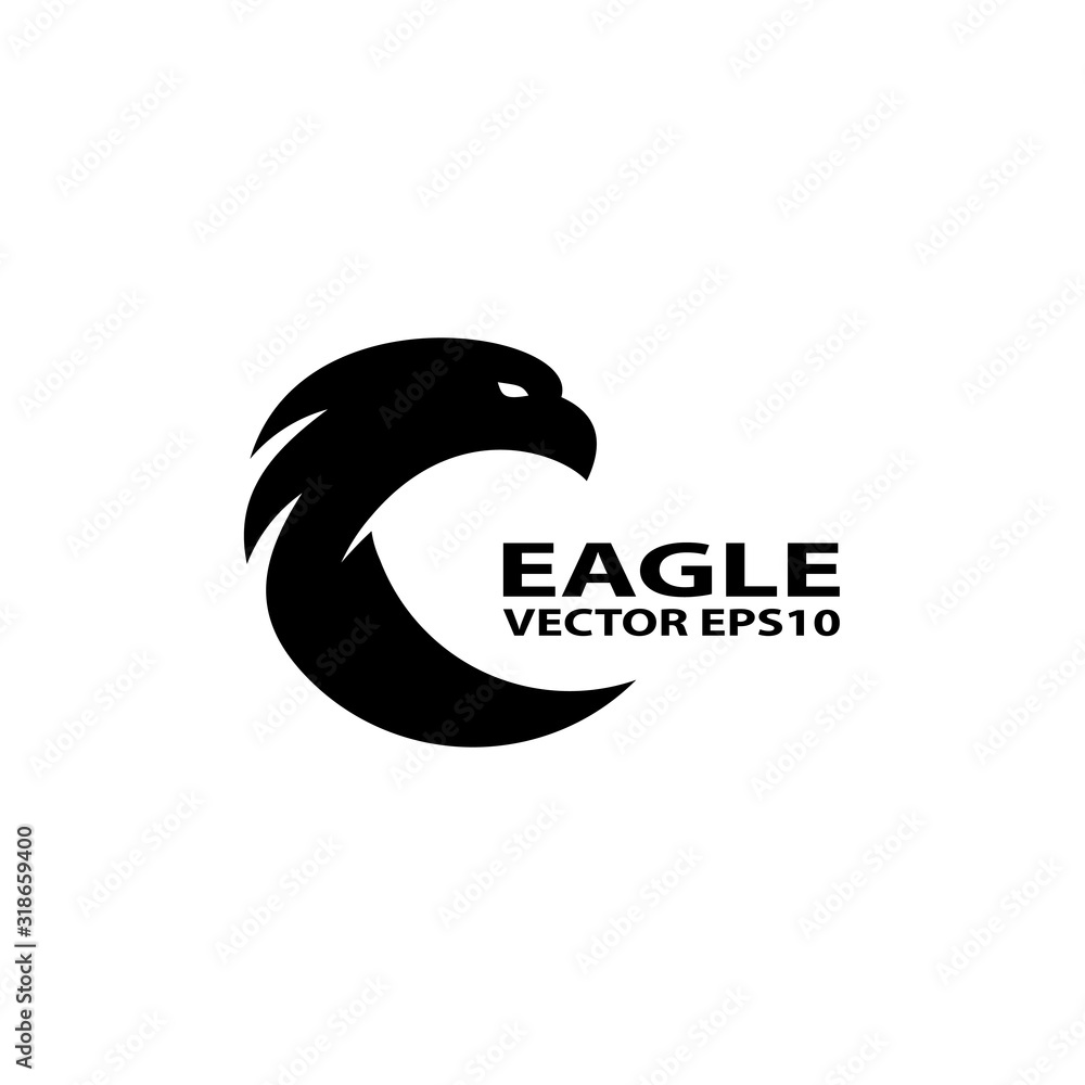 Eagle logo vector, bird logo design on white background. Stock Vector |  Adobe Stock