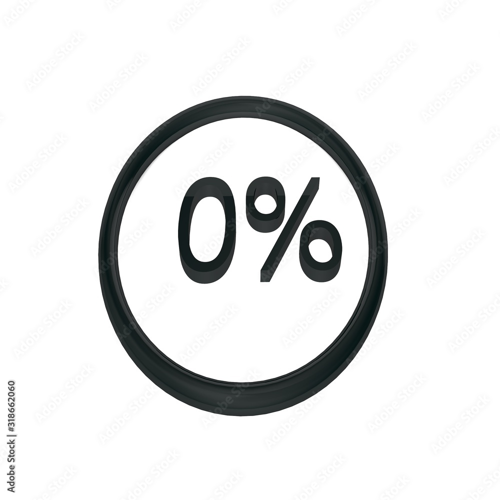 Isolated 3D illustrations. The blaсk symbol in circle on a white background. Abstraction. Isolated 3D illustrations. The blaсk symbol in circle on a white background. Abstraction.