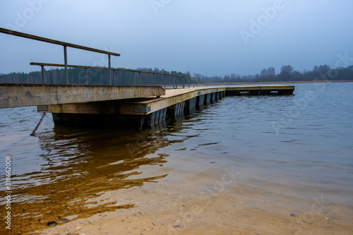 Wallpaper Mural Floating wooden pier  on the lake Torontodigital.ca