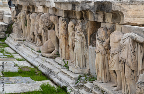 Detail of the reliefs which decorete the Theatre of Dionysus