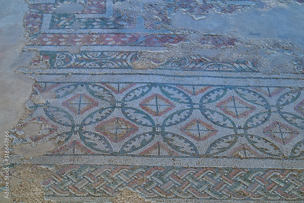 The mosaics of the Roman villa of Casignana, in Calabria.