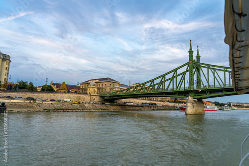 Szabadsag Bridge in Budapest, Hungary. photo