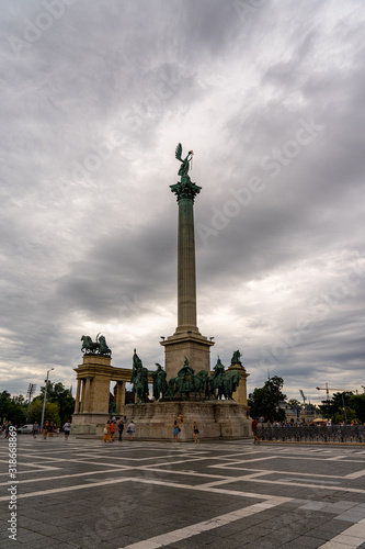 Heroes  Square in Budapest  Hungary.