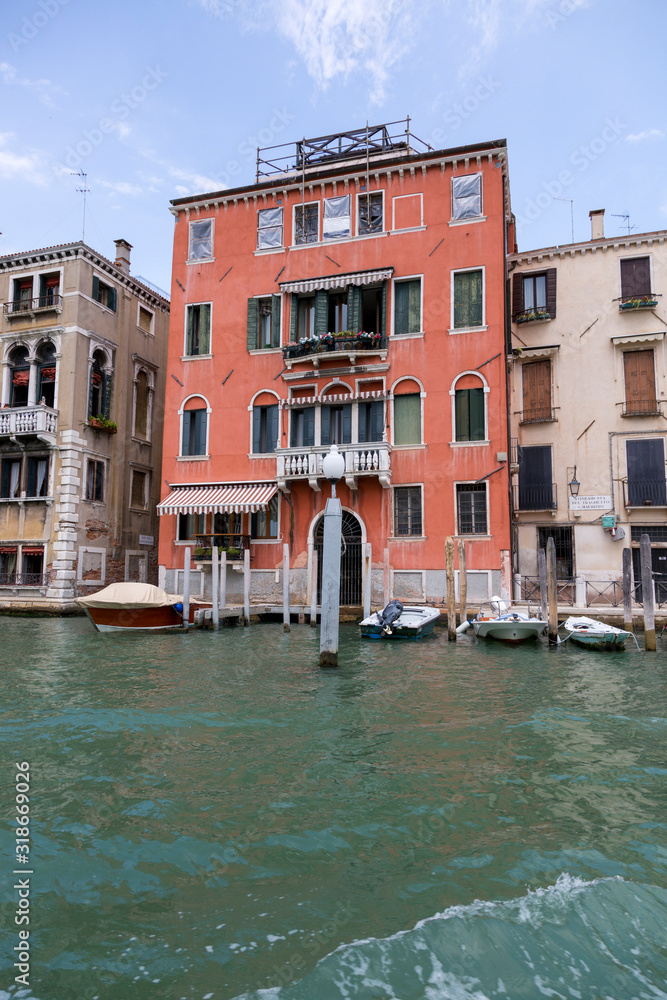 Boat mooring near a house in Venice Boat mooring near a house in Venice