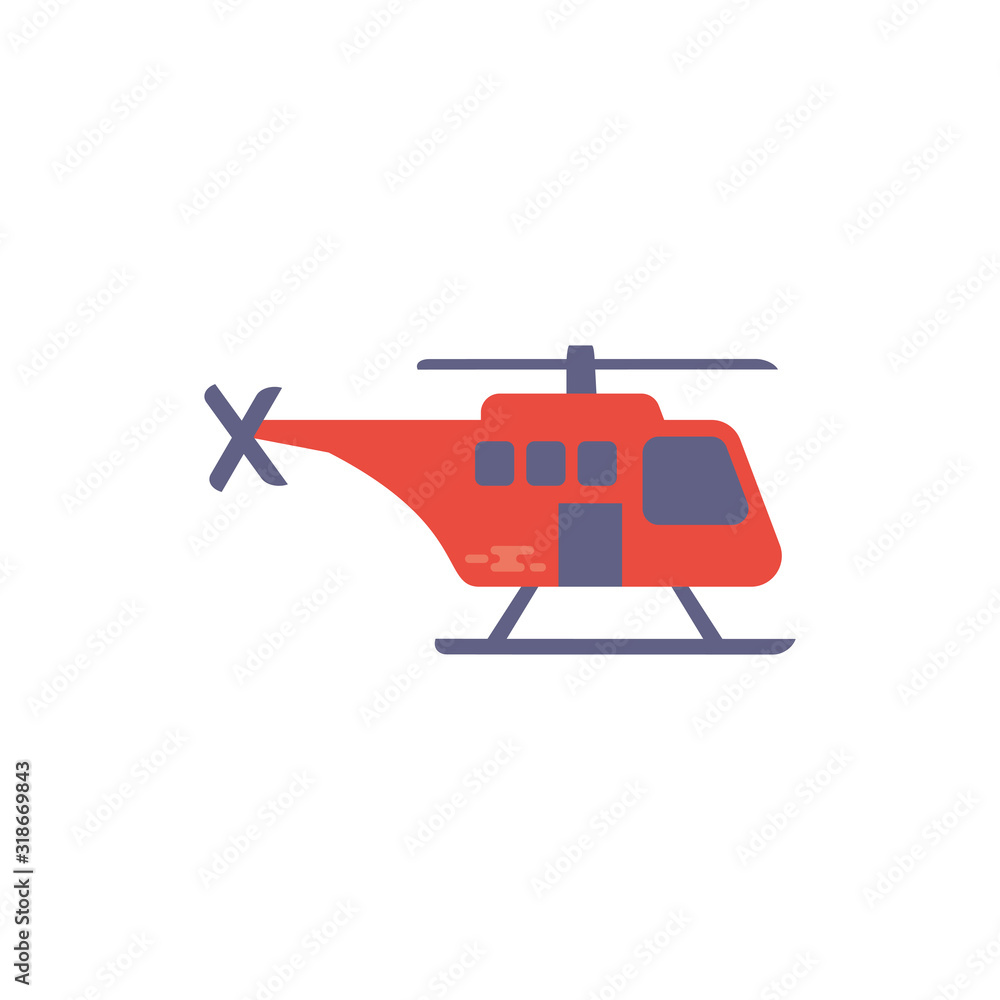 Ambulance helicopter of medical care concept vector design