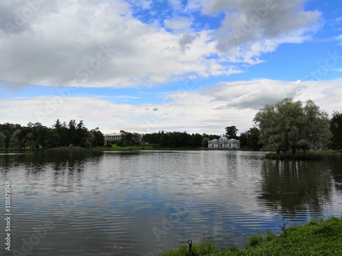 Fototapeta Naklejka Na Ścianę i Meble -  landscape with lake and sky
