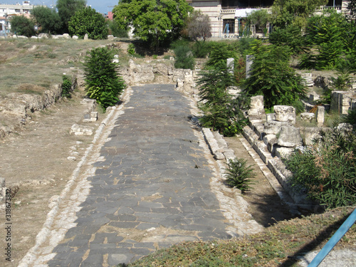 Antique Roman road in the center of Tarsus, Turkey