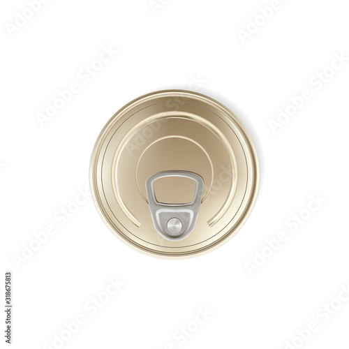 Tin can, mock-up. Vector template eps10. Realistic design.