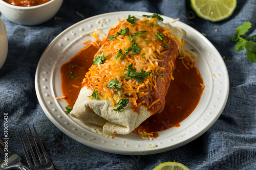 Homemade Spicy Smothered Beef Burrito