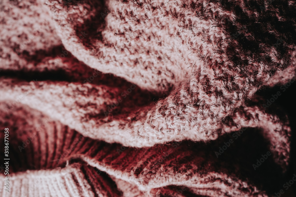 Detail of woolen warm clothes Detail of woolen warm clothes