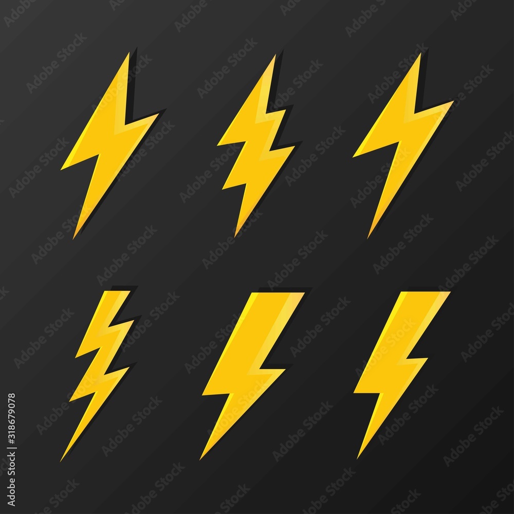 Flash 3D Icon Yellow Lightning Theme On a black and shiny background for a discounted banner Advertising selling products. Flash 3D Icon Yellow Lightning Theme On a black and shiny background for a discounted banner Advertising selling products.
