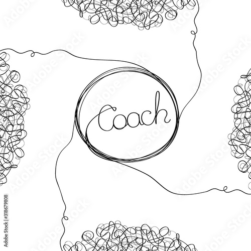 Personal Mentor Growth Evolution Icon. Coaching Concept Poster. Vector