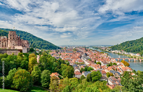 Heidelberg miasteczko na Neckar rzece, Niemcy