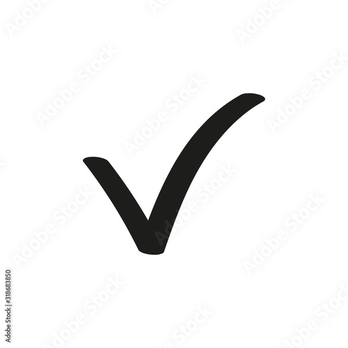 Check Icon Vector. Perfect Black pictogram illustration on white background.