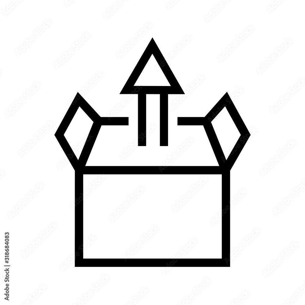 Container vector icon. Delivery illustration sign.  Packaging symbol.
