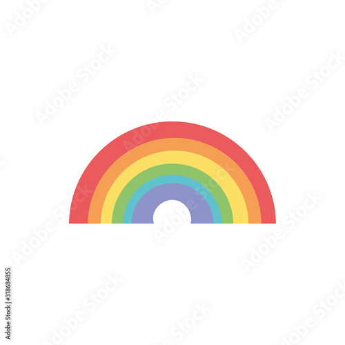 cute rainbow spring isolated icon