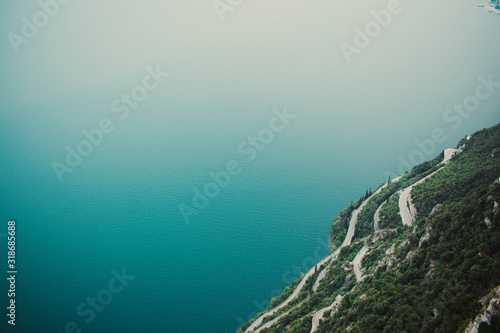 beautifull view on garda lake from terrazza del brivido photo