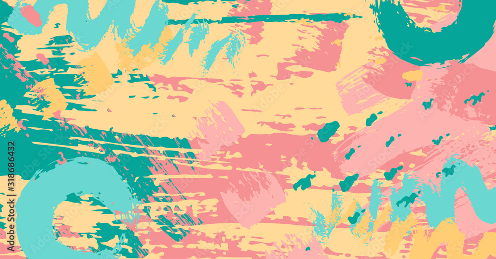 Fototapeta premium Paint doodle memphis background
