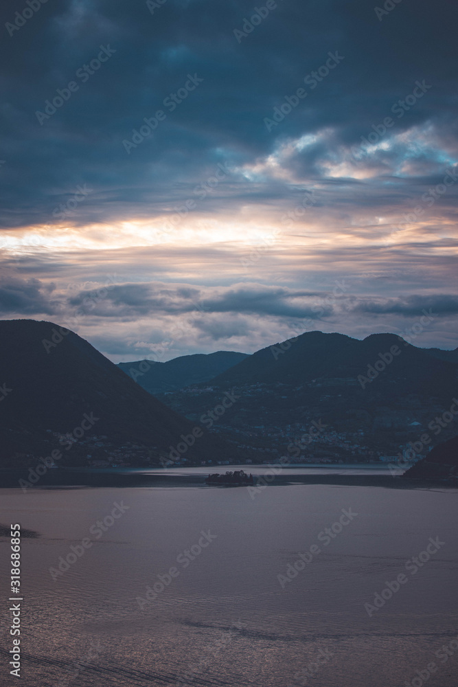 beautifull view on iseo lake