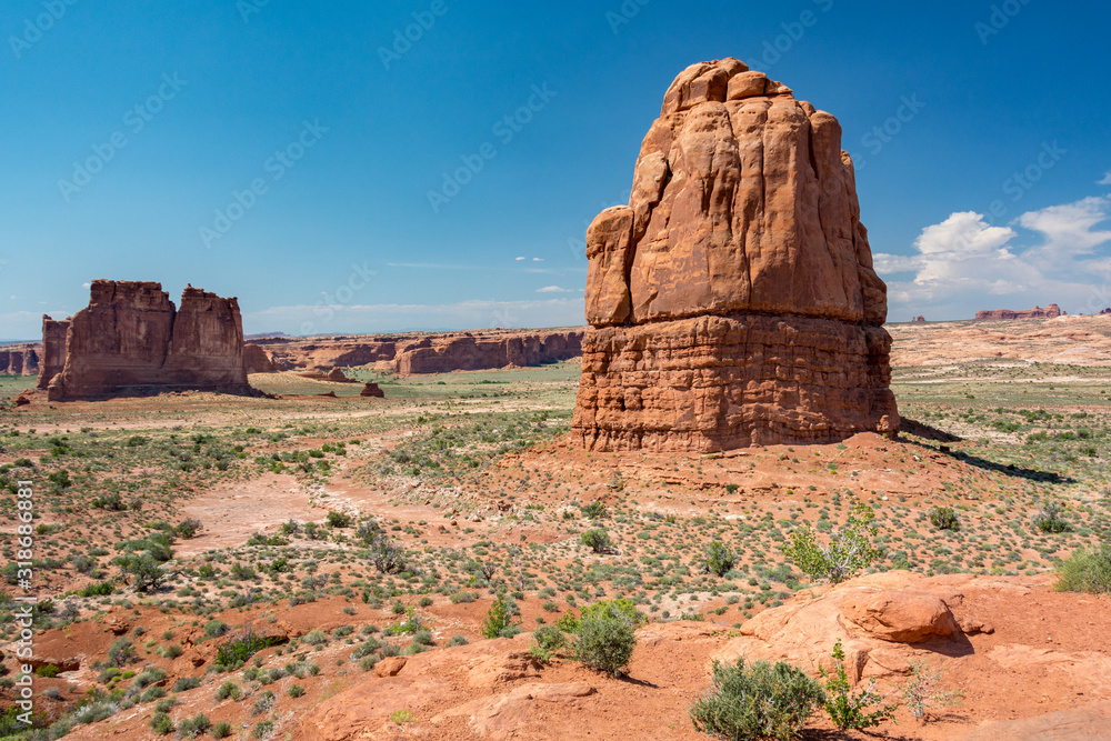 One of the most famous landmarks in Arches National Park, Moab Utah  - La Sal Mountains Viewpoint