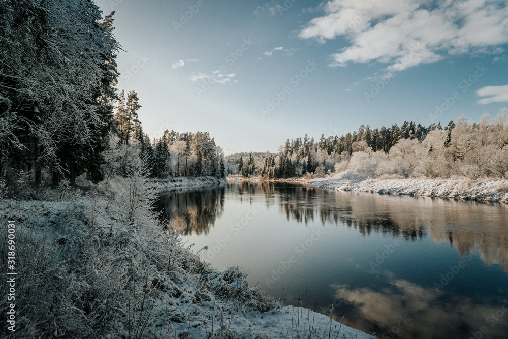 river in winter