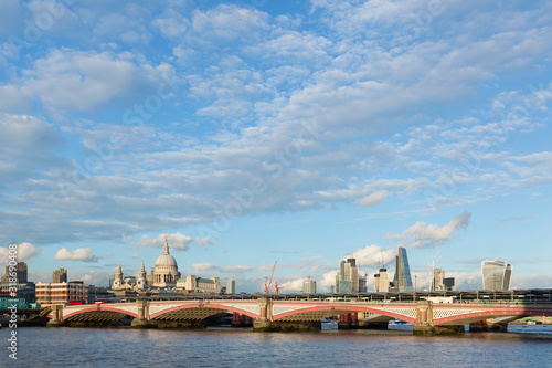 The Thames river with the London skyline