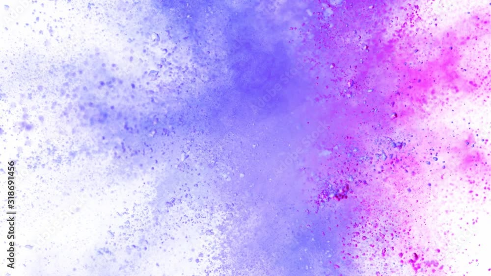 Super Slow Motion Shot of Color Powder Explosion Isolated on White Background at 1000fps. Super Slow Motion Shot of Color Powder Explosion Isolated on White Background at 1000fps.