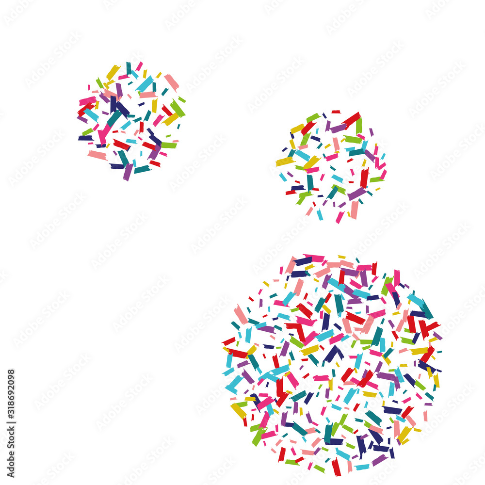 Rainbow Carnaval Confetti Design. Rainbow Carnaval Confetti Design.