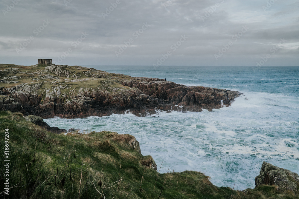 rocks atlantic ocean waves splashing ocean landscape