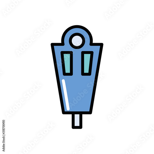parking meter device isolated icon