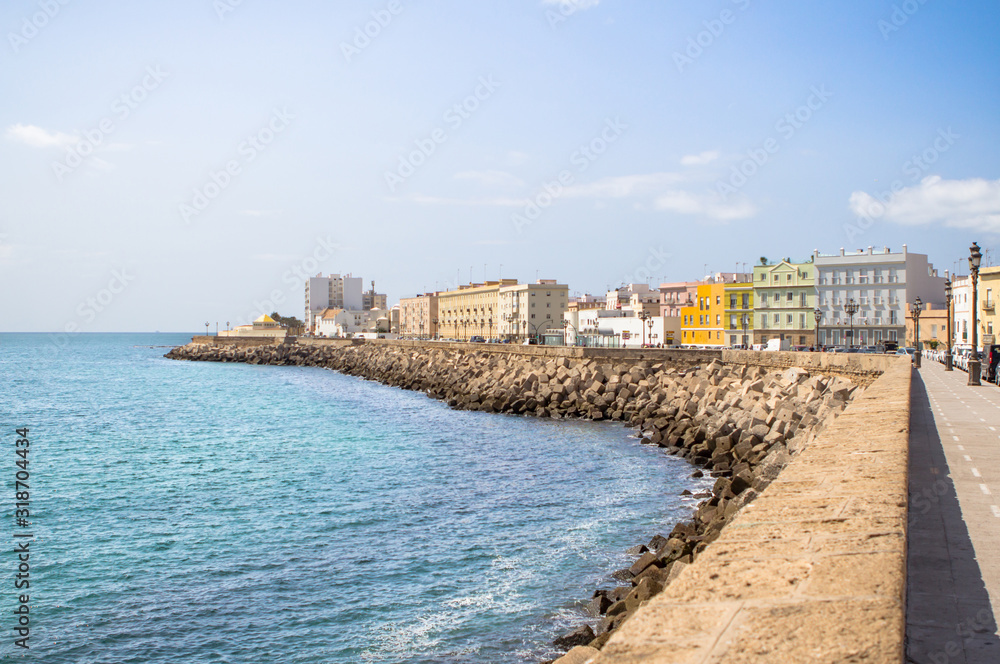 Coastline of the Cadiz, Spain
