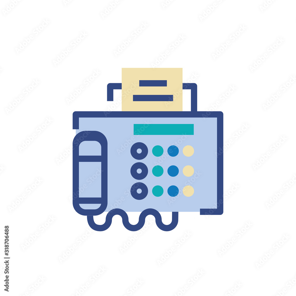 Isolated data document and fax vector design Isolated data document and fax vector design